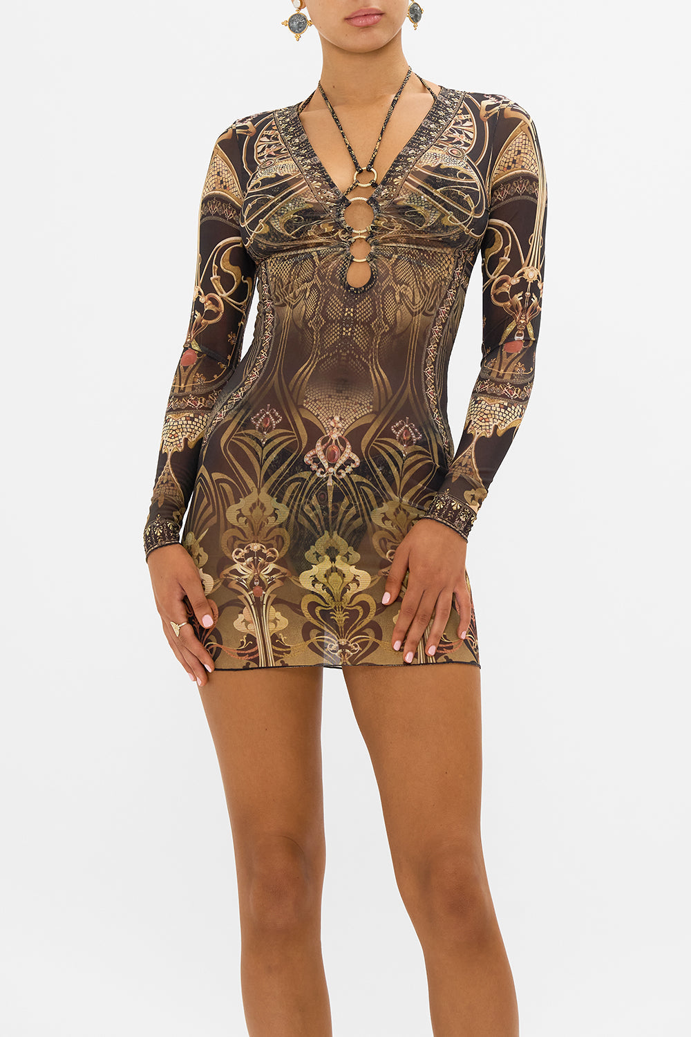 CAMILLA resortwear cover up in Noouveau Noir print
