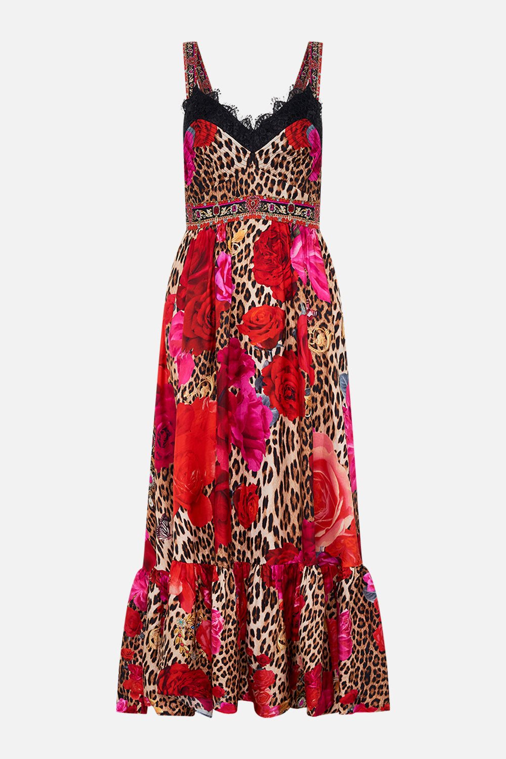 Product view of CAMILLA bodice dress in heart Like A Wildflower print