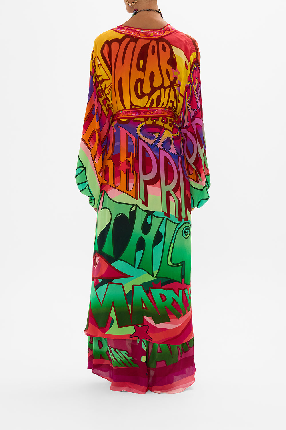 CAMILLA silk layer in Pure Prism print