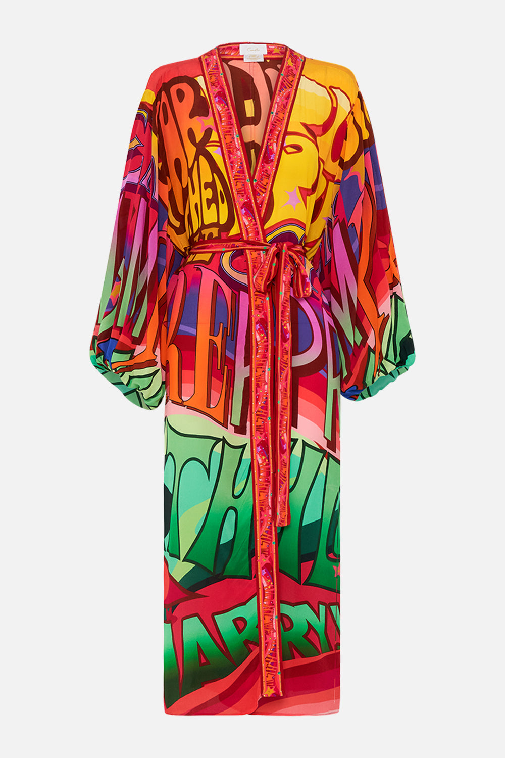 CAMILLA silk layer in Pure Prism print