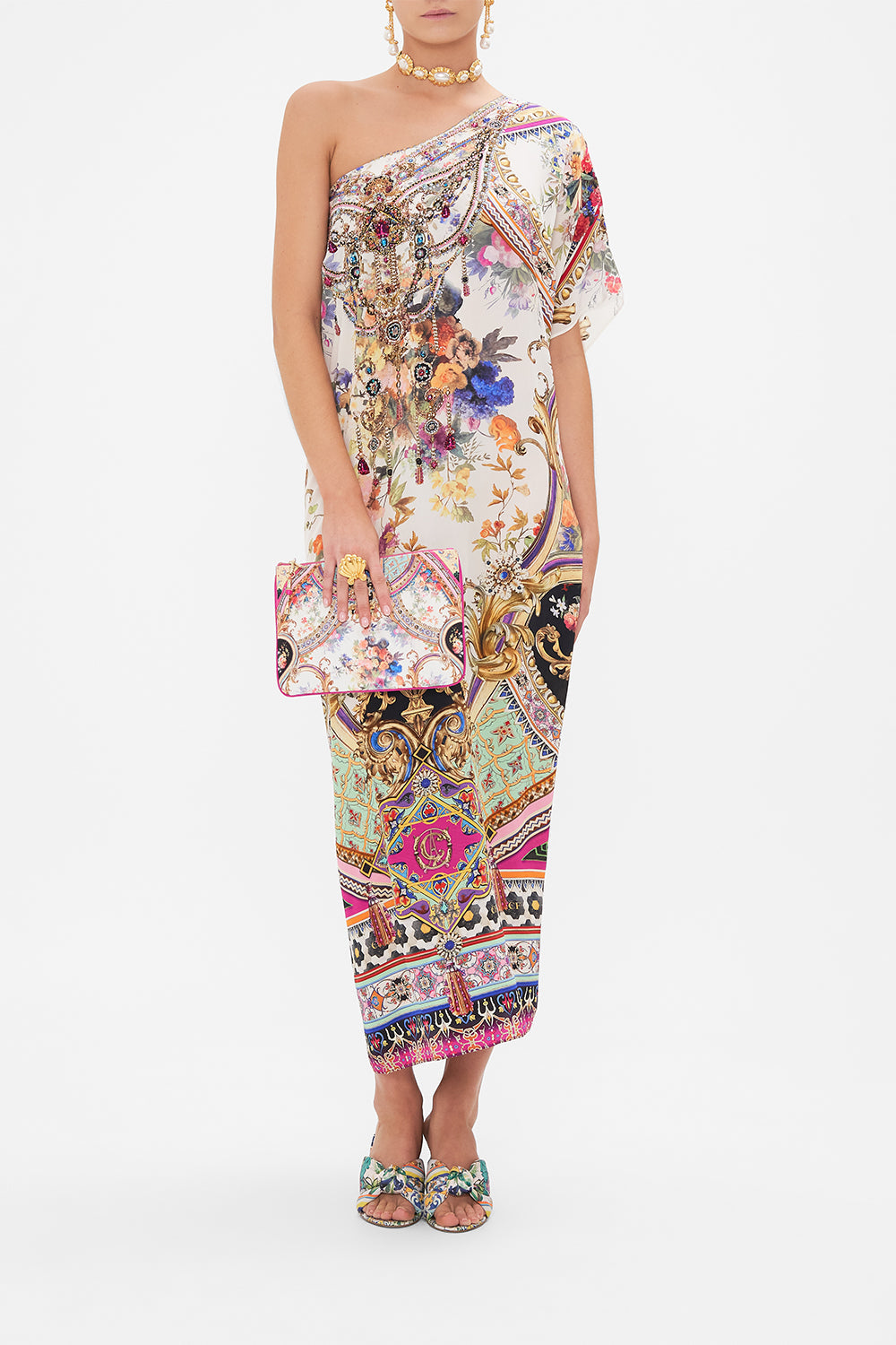 ROUND NECK KAFTAN FRIENDS WITH FRESCOS