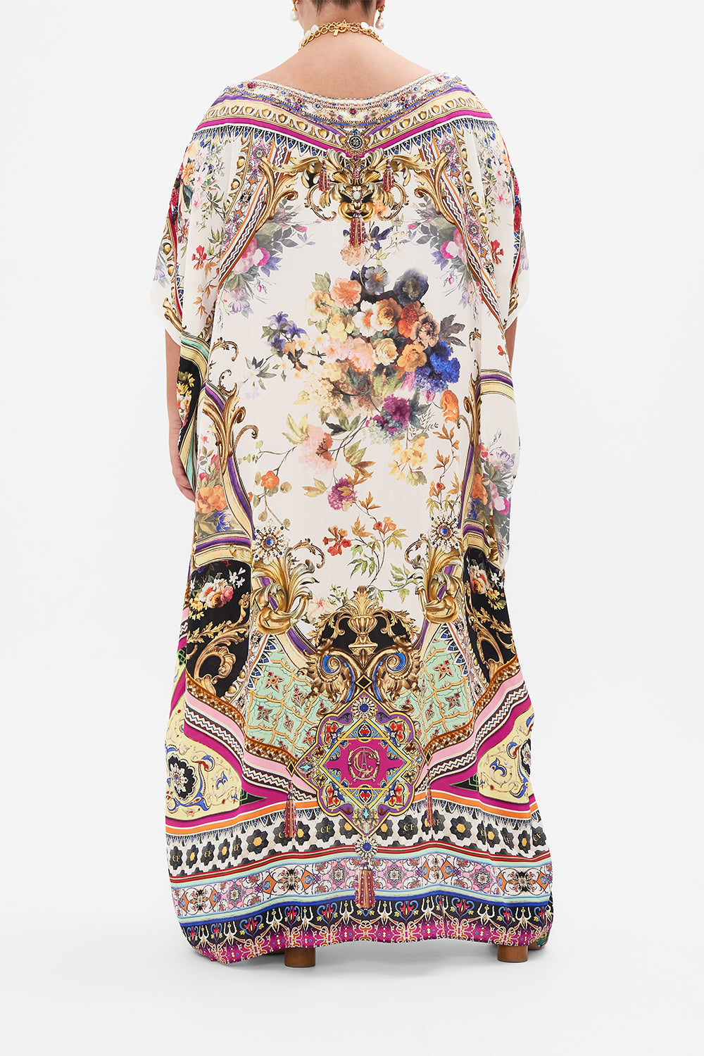 ROUND NECK KAFTAN FRIENDS WITH FRESCOS