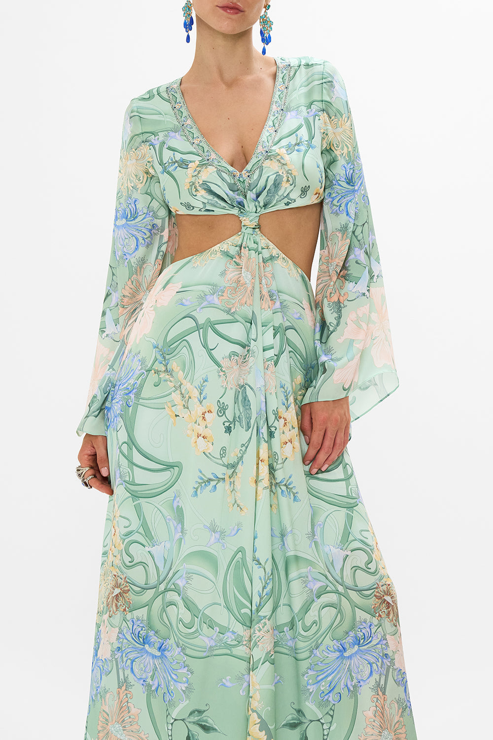 CAMILLA floral coin and phone purse in Stitched in Time print.