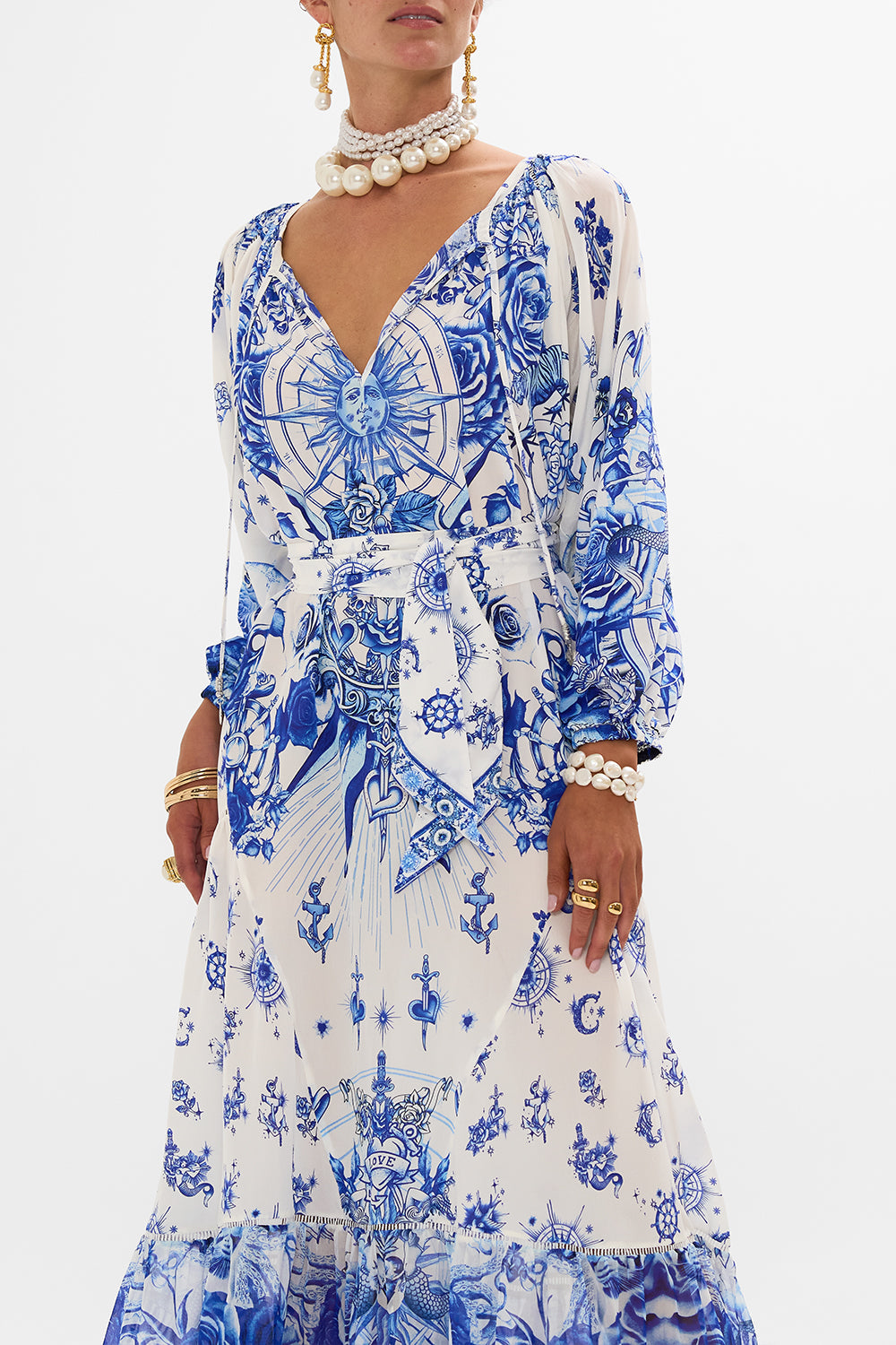 LONG SLEEVE OVERSIZED PEASANT DRESS IMMORTAL INK