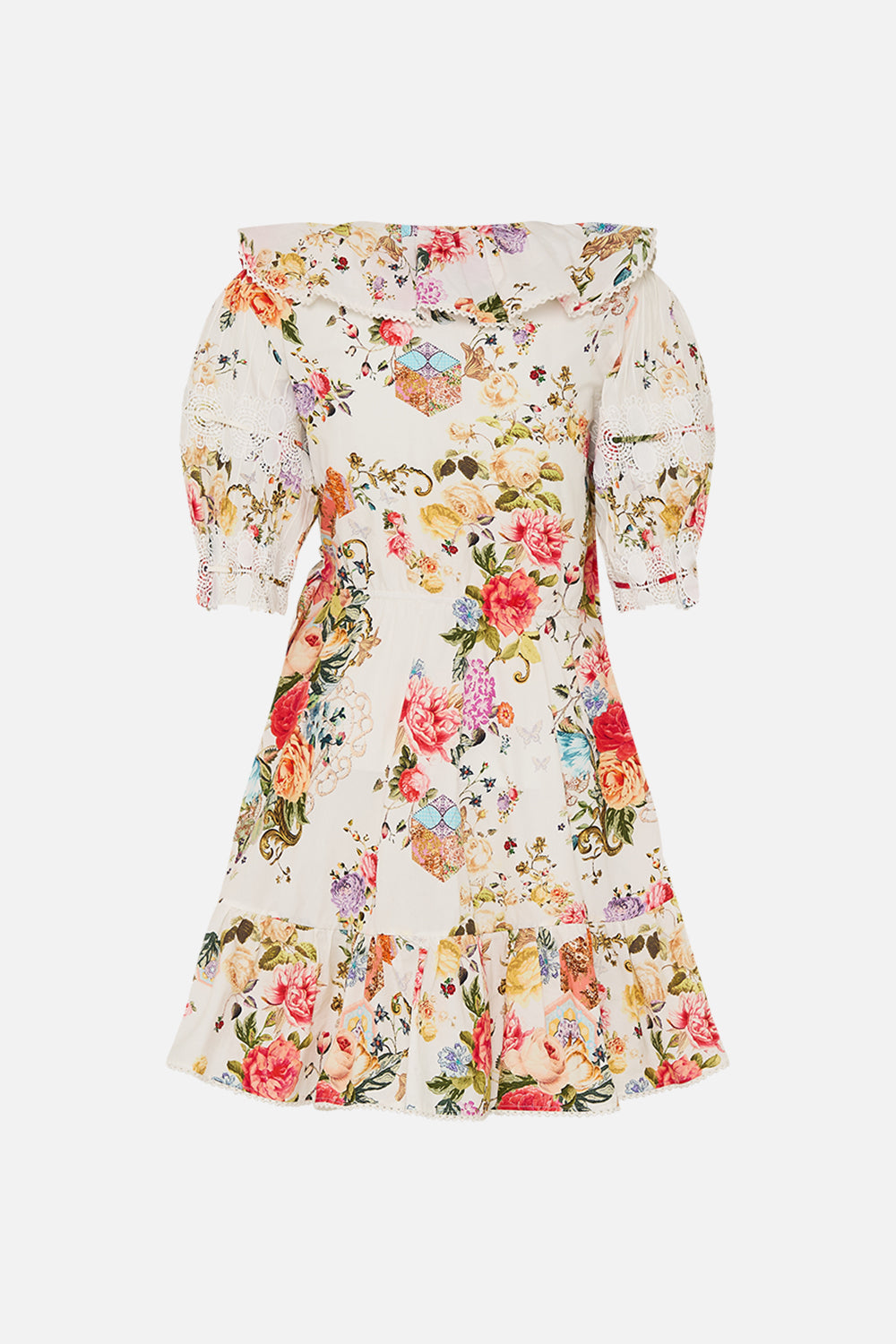 CAMILLA Gold Crystalled Hair Clasp in Dance with the Duke print