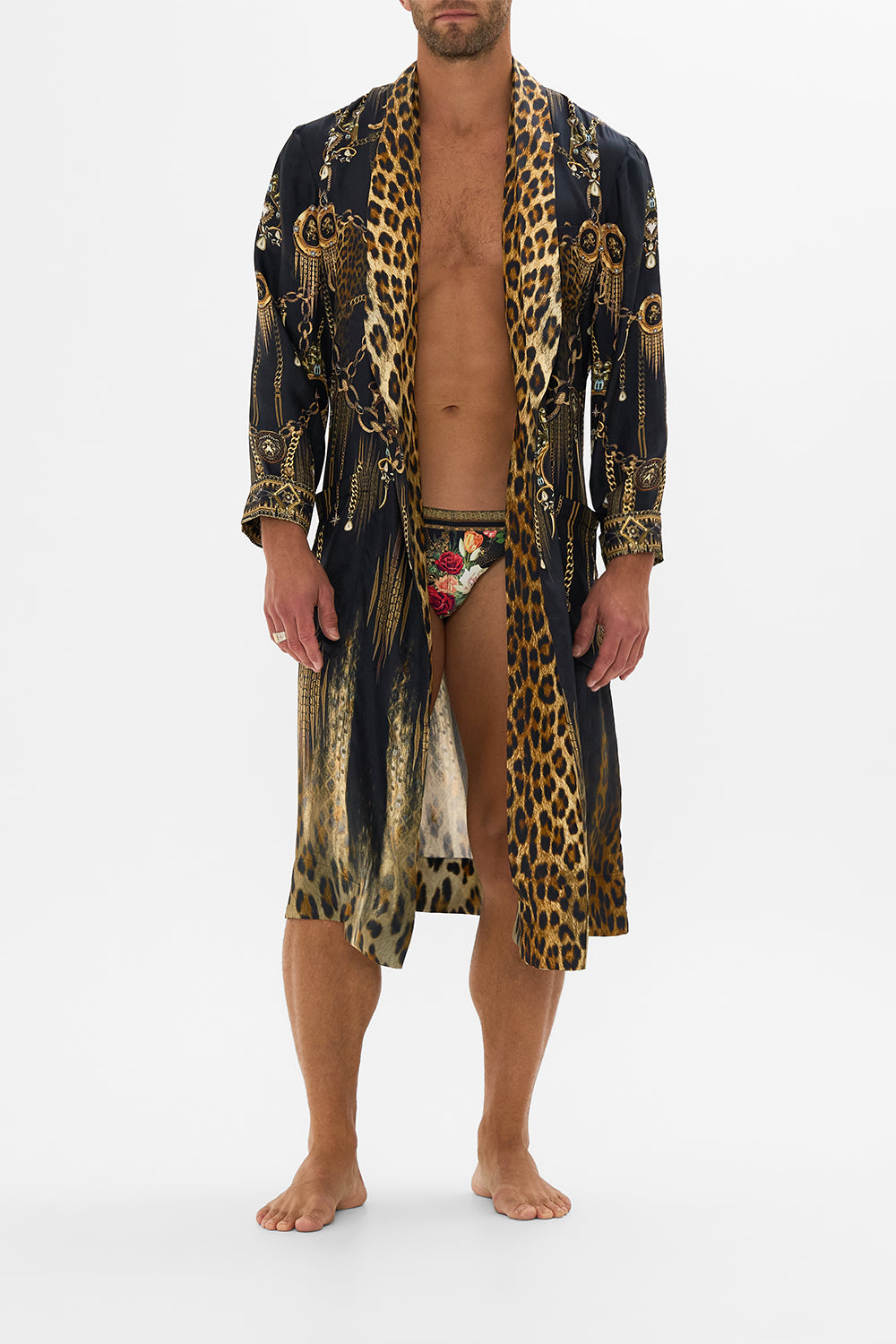 Hotel Franks by CAMILLA floral men's athletic swim brief in Magic in the Manuscripts