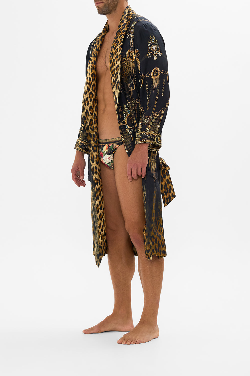 Hotel Franks by CAMILLA floral men's athletic swim brief in Magic in the Manuscripts