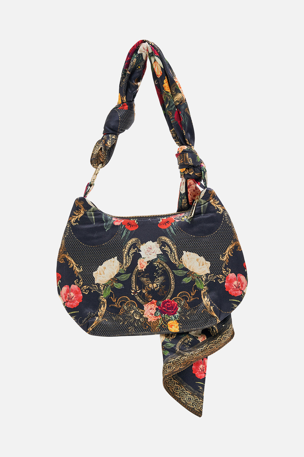 CAMILLA floral scarf shoulder bag in Magic in the Manuscripts
