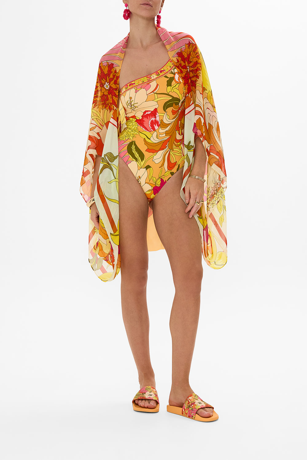 CAMILLA floral silk shrug in The Flower Child Society