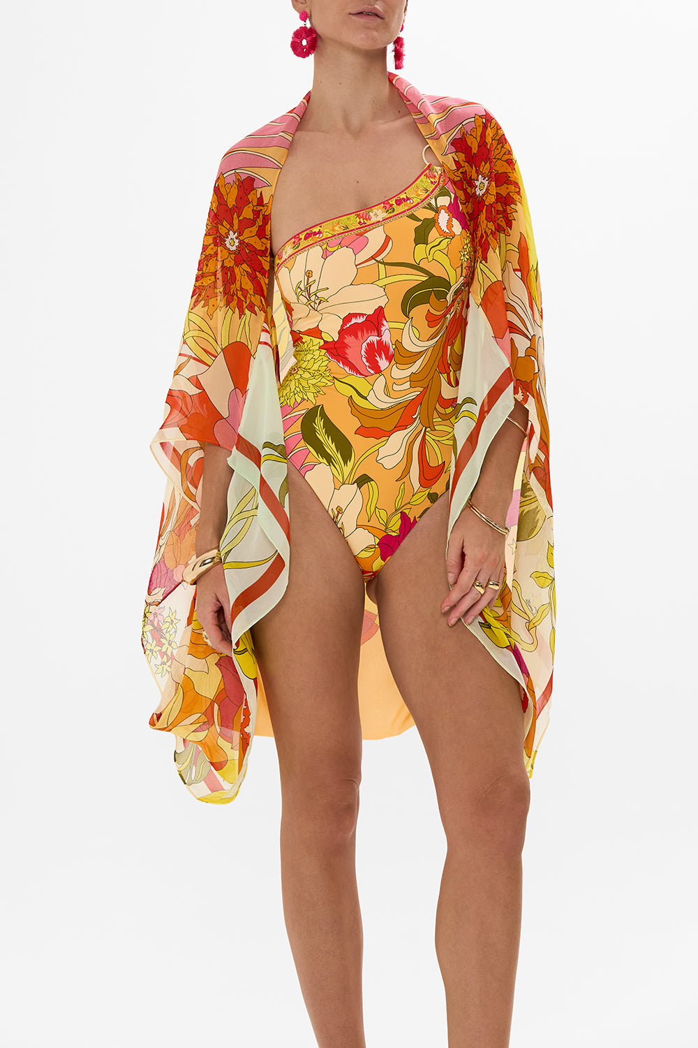 CAMILLA floral silk shrug in The Flower Child Society