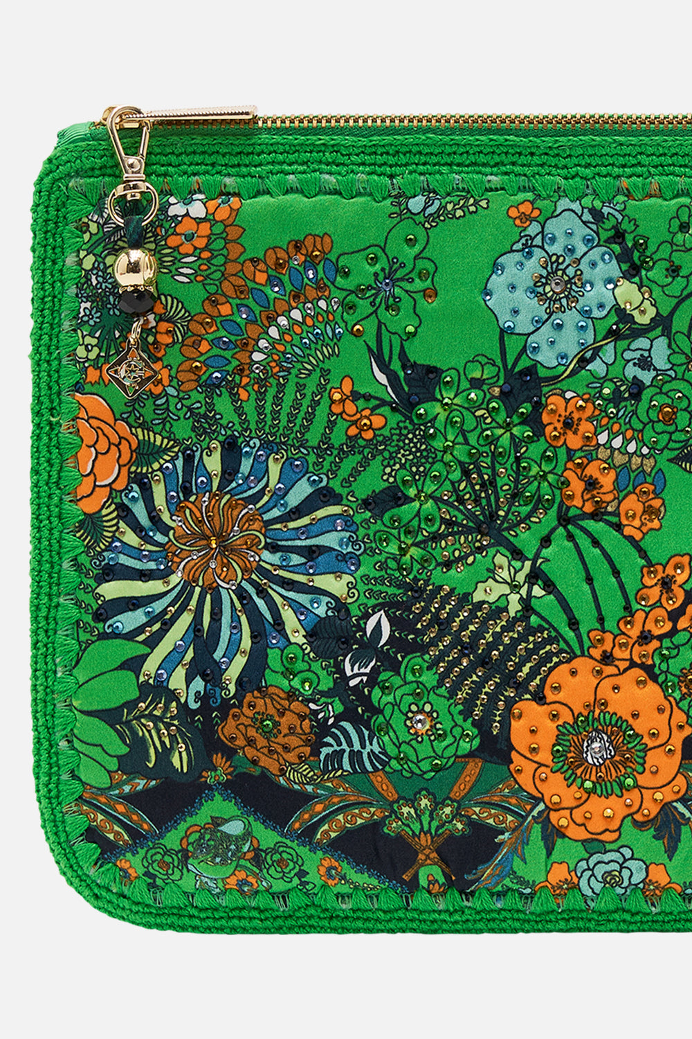 CAMILLA green crotchet clutch in Good Vibes Generation