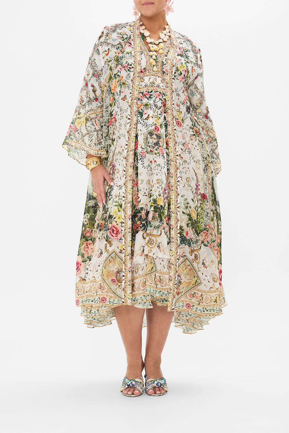 FLARE SLEEVE LONG ROBE RENAISSANCE ROMANCE