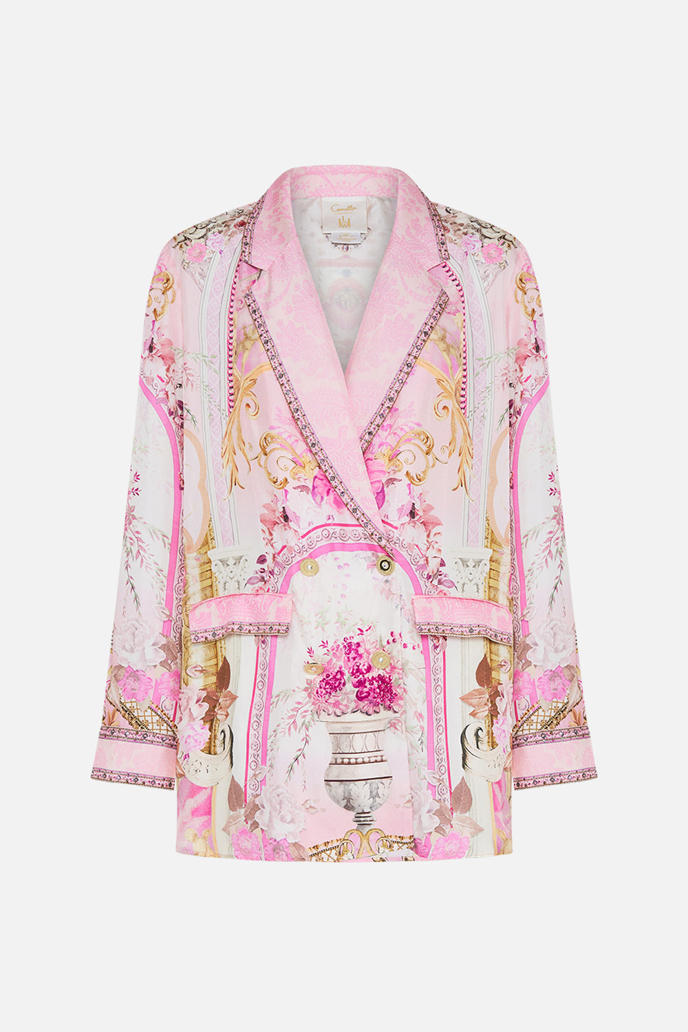 CAMILLA silk blazer in Feeling Fresco print