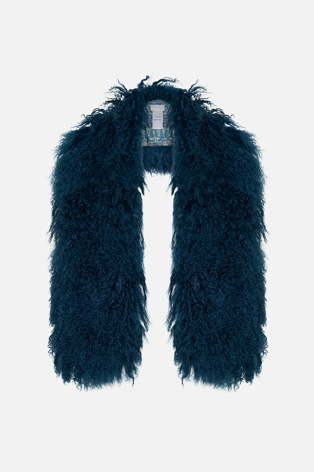 Product view of CAMILLA luxury mongolian stole in A Venice Veil