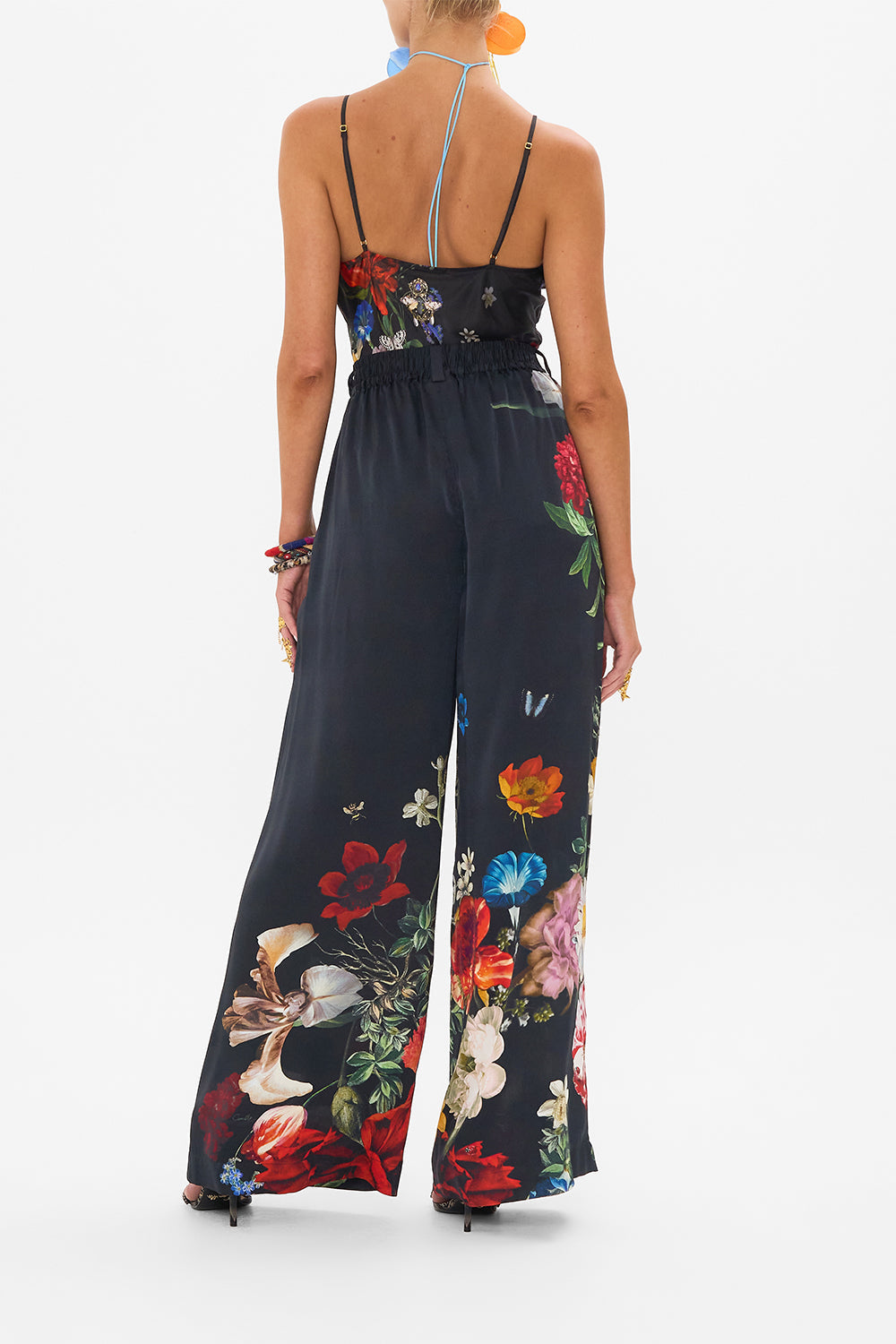 CAMILLA lace edge silk cami in A Still Life print