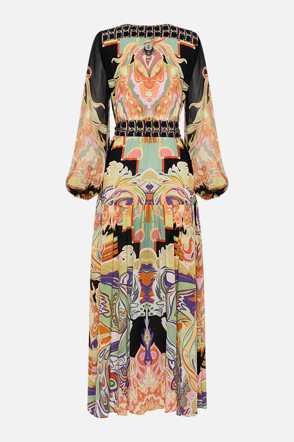 CAMILLA dress with belt in Club Cinemania print