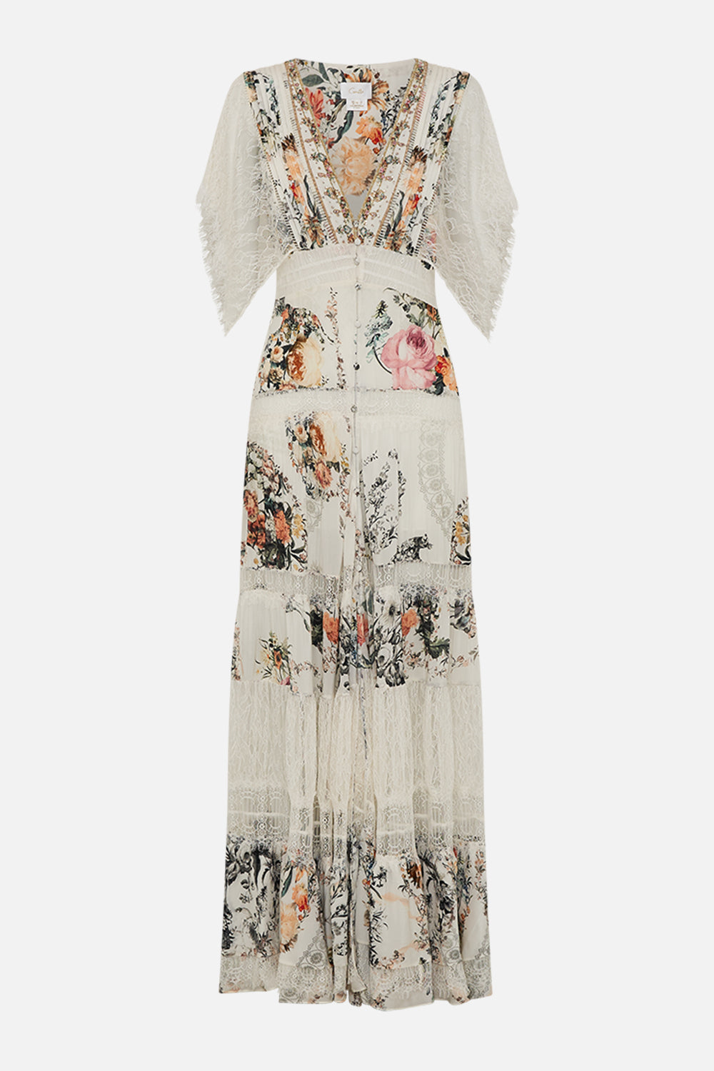 CAMILLA white button up dress in De Haar Memoirs print