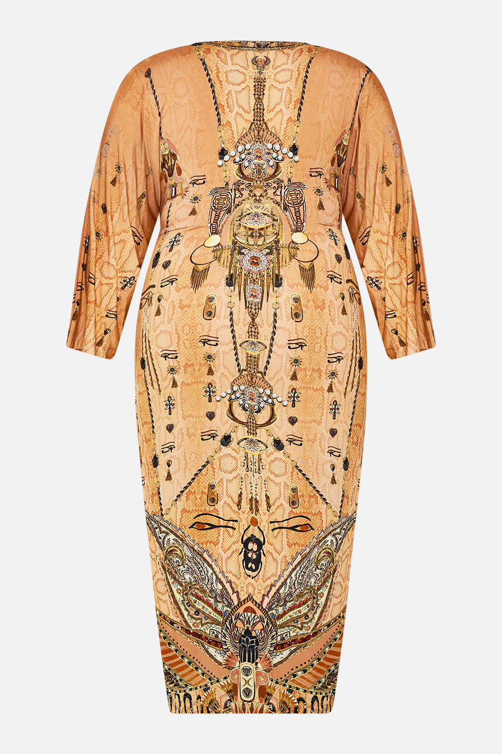 LONG SPLIT FRONT TWIST DRESS KINGDOM OF HEIROGLYPHS