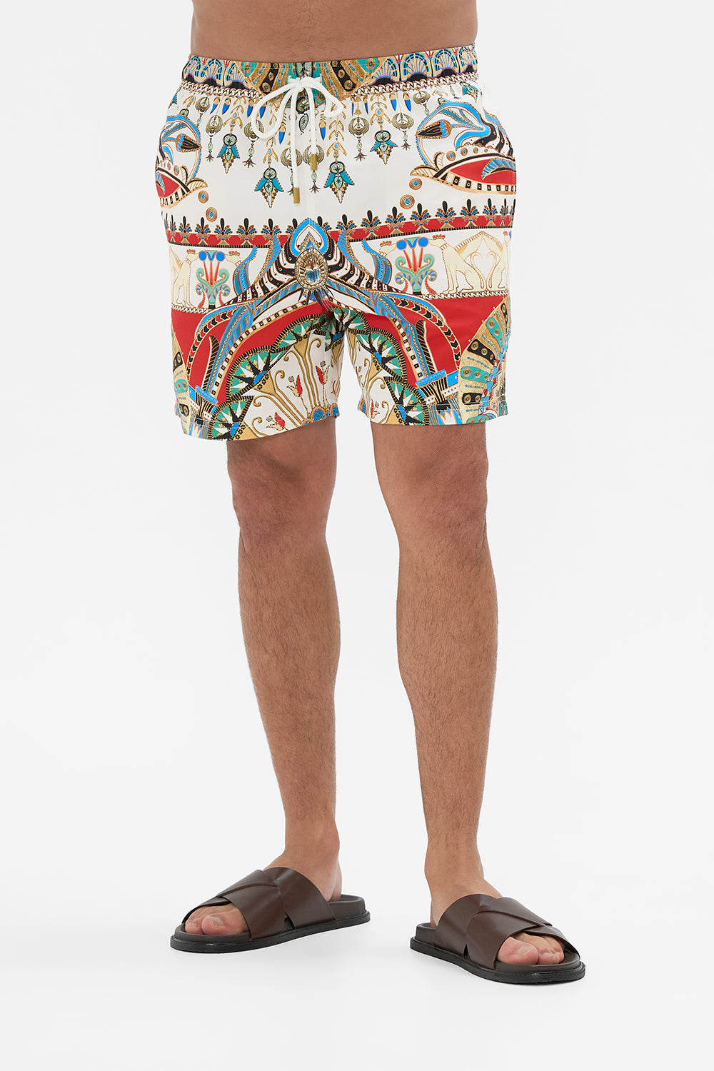 Hotel Franks By CAMILLA Black Mid-Length Boardshort in Valley Of The Queens print
