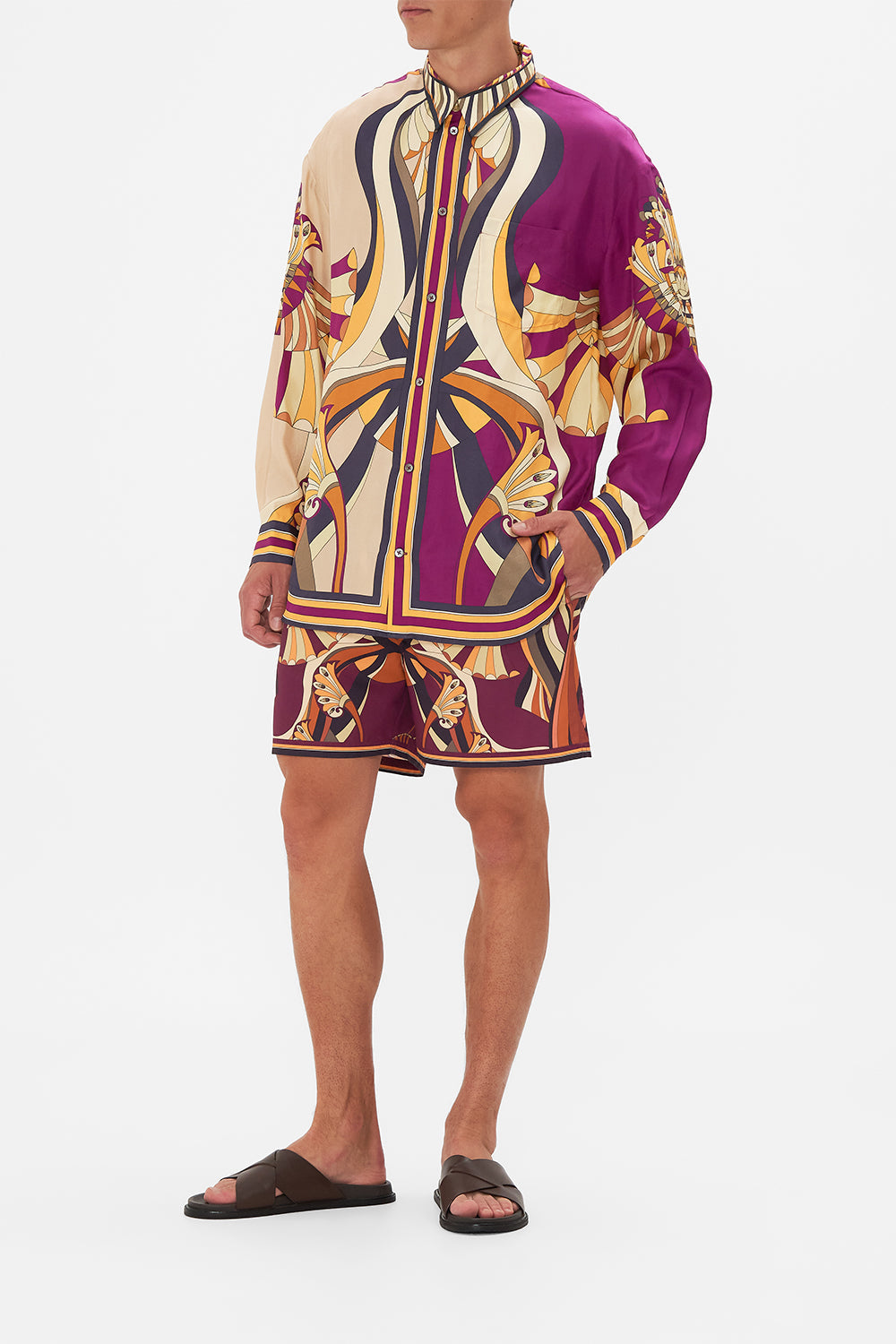 CAMILLA oversized shirt in Desert Delerium print.