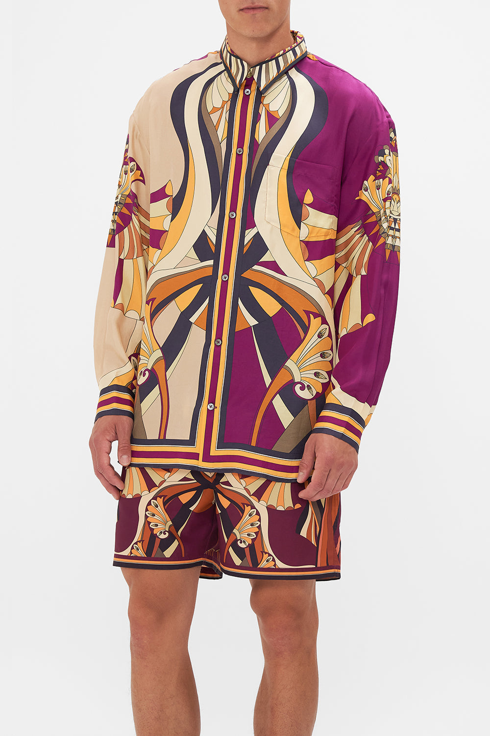 CAMILLA oversized shirt in Desert Delerium print.