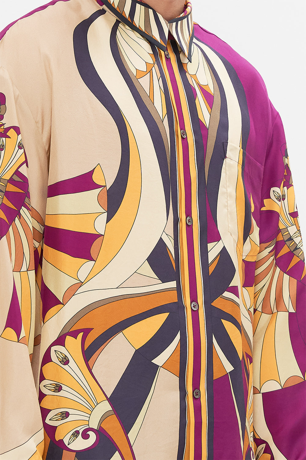 CAMILLA oversized shirt in Desert Delerium print.