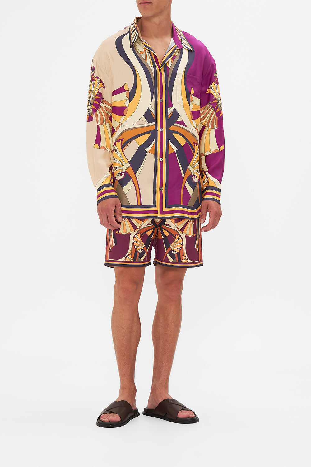 CAMILLA oversized shirt in Desert Delerium print.