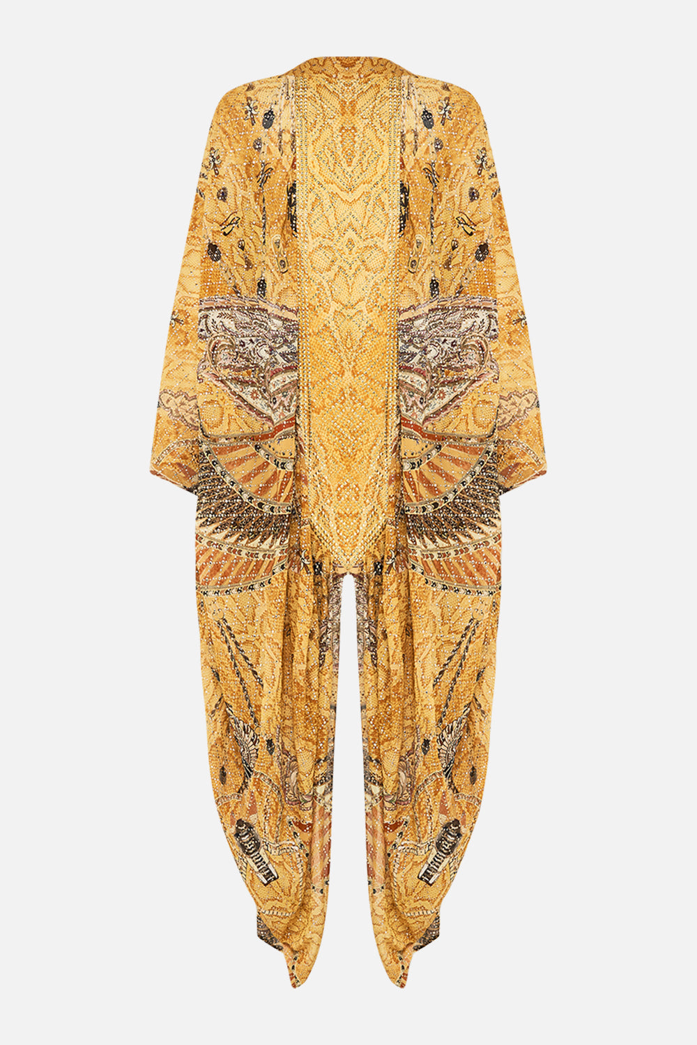 CAMILLA Gold Layer with Embellished Centre Back Panel in Valley of the Kings Print