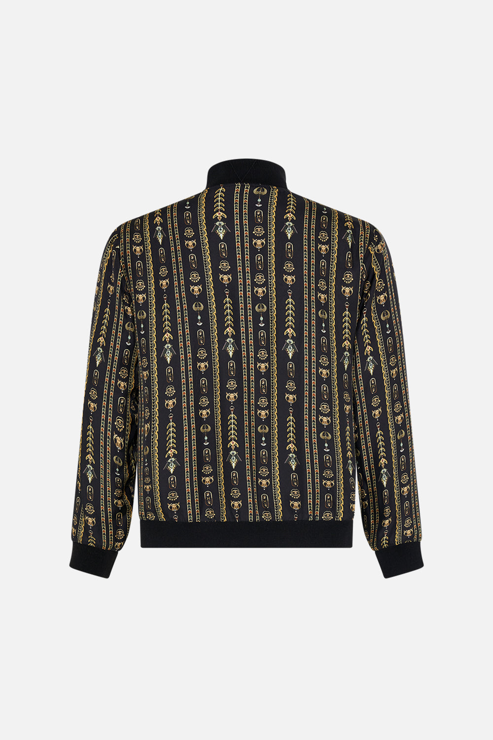 CAMILLA Zip Through Reversible Bomber Jacket in They Called Her Nefertari print.