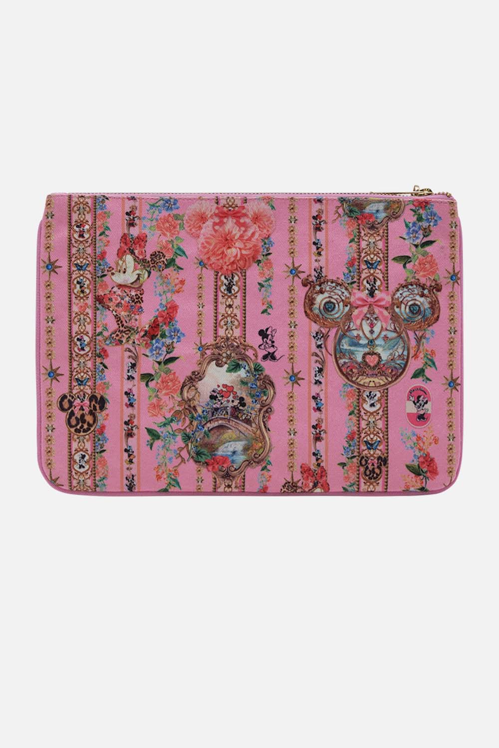 Disney x CAMILLA clutch bag in Minnies Melody print