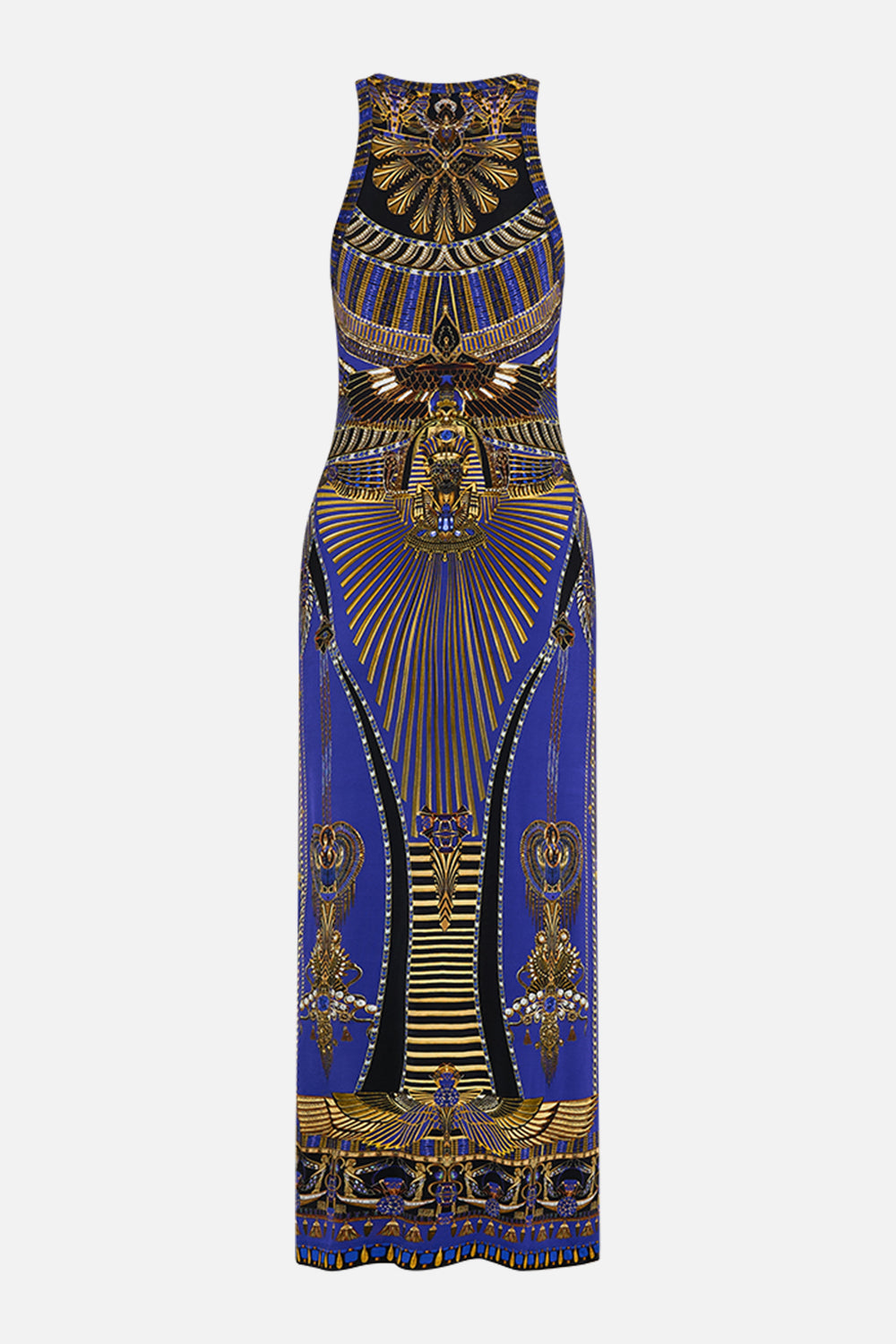 CAMILLA Jersey Tank Dress in My Fair Pharaoh print.