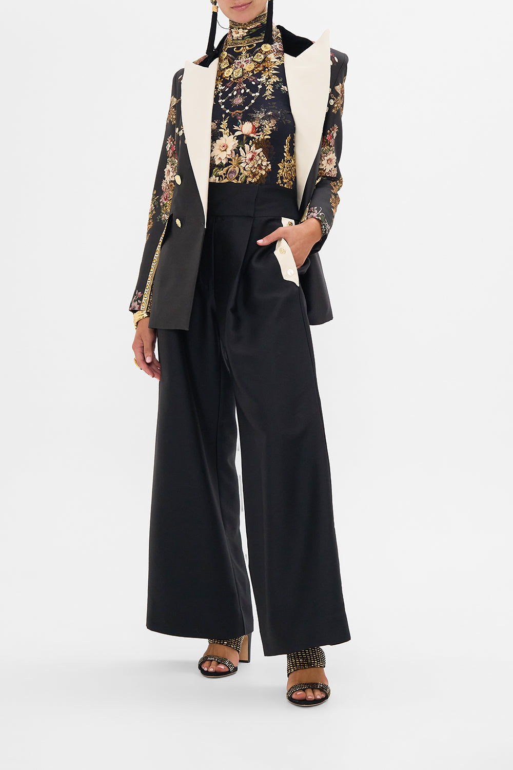 CAMILLA jersey turtleneck in Dynasty Daze print.