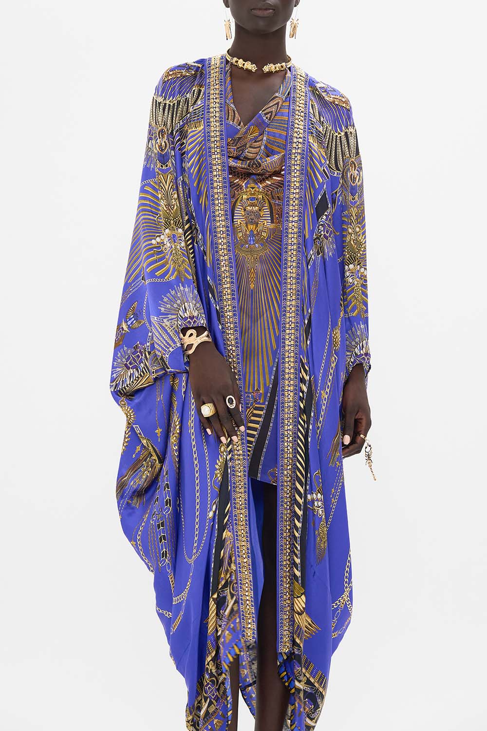 CAMILLA Layer With Embellished Centre Back Panel in My Fair Pharaoh print.