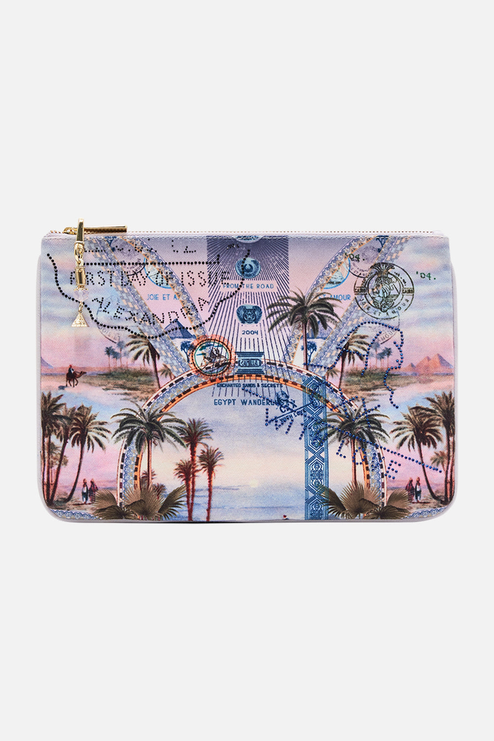 CAMILLA small canvas cluth in Call me in Cairo print.