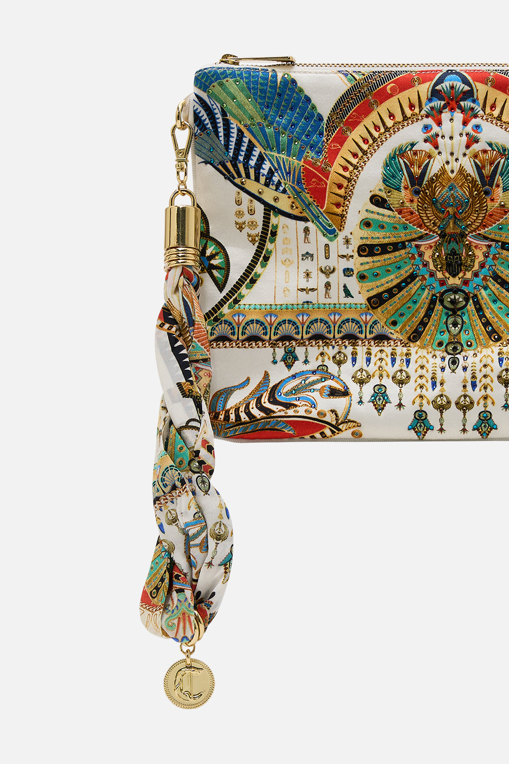 CAMILLA Scarf Clutch in Valley of the Queens print