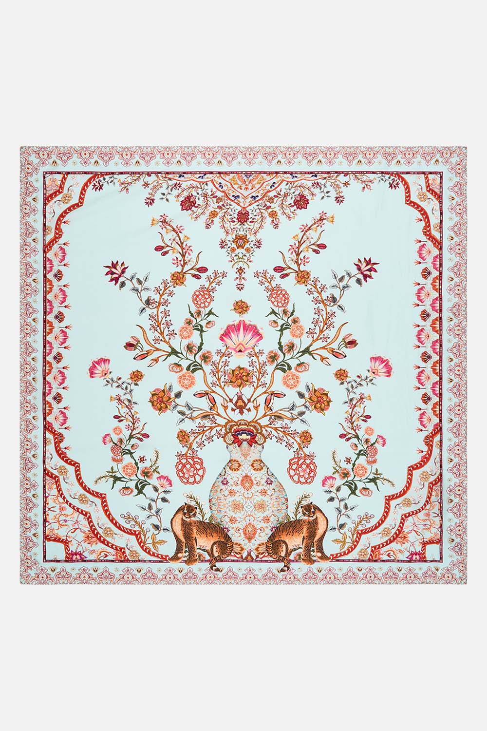 CAMILLA Large Square Scarf in Weaving Worlds print