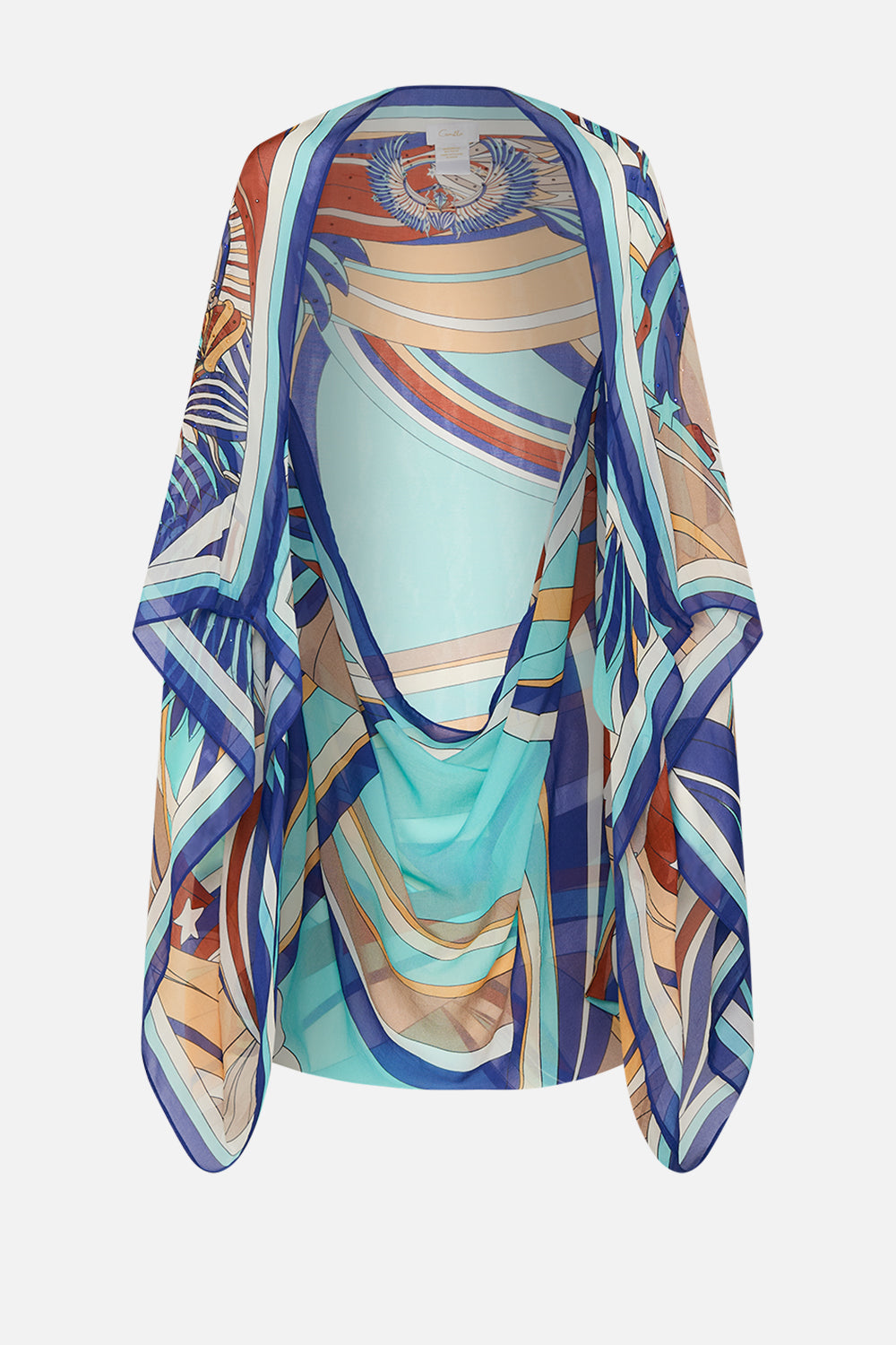 CAMILLA Silk Shrug in Oasis Oracle print.