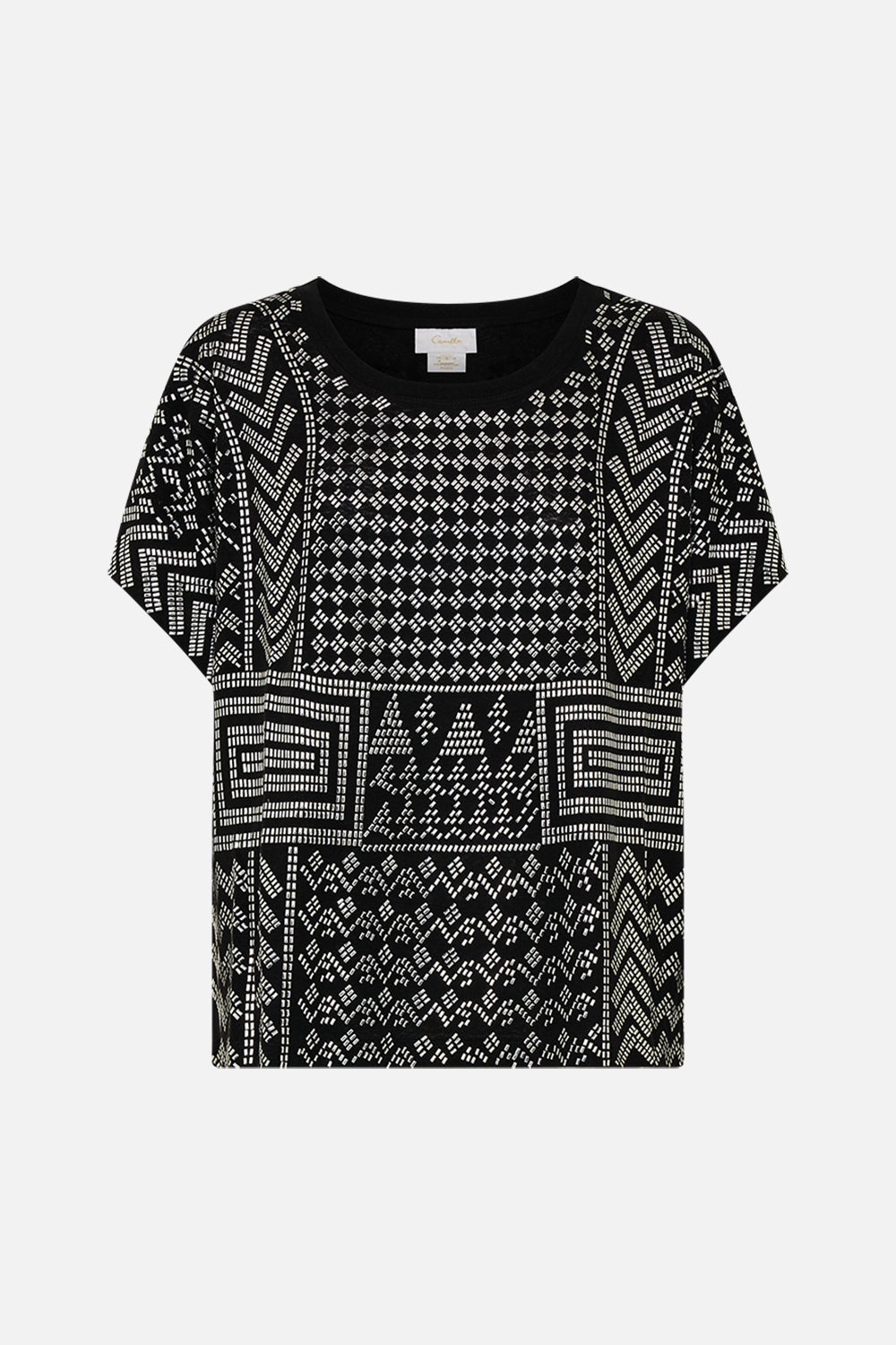 CAMILLA t shirt with dropped armhole in They Called Her Nefertari print