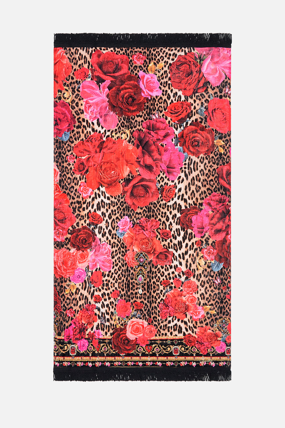 Product view of CAMILLA beach towel in Heart Like A Wildeflower print