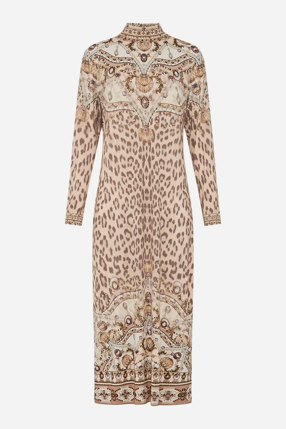 CAMILLA printed jersey dress in Grotto Goddess print