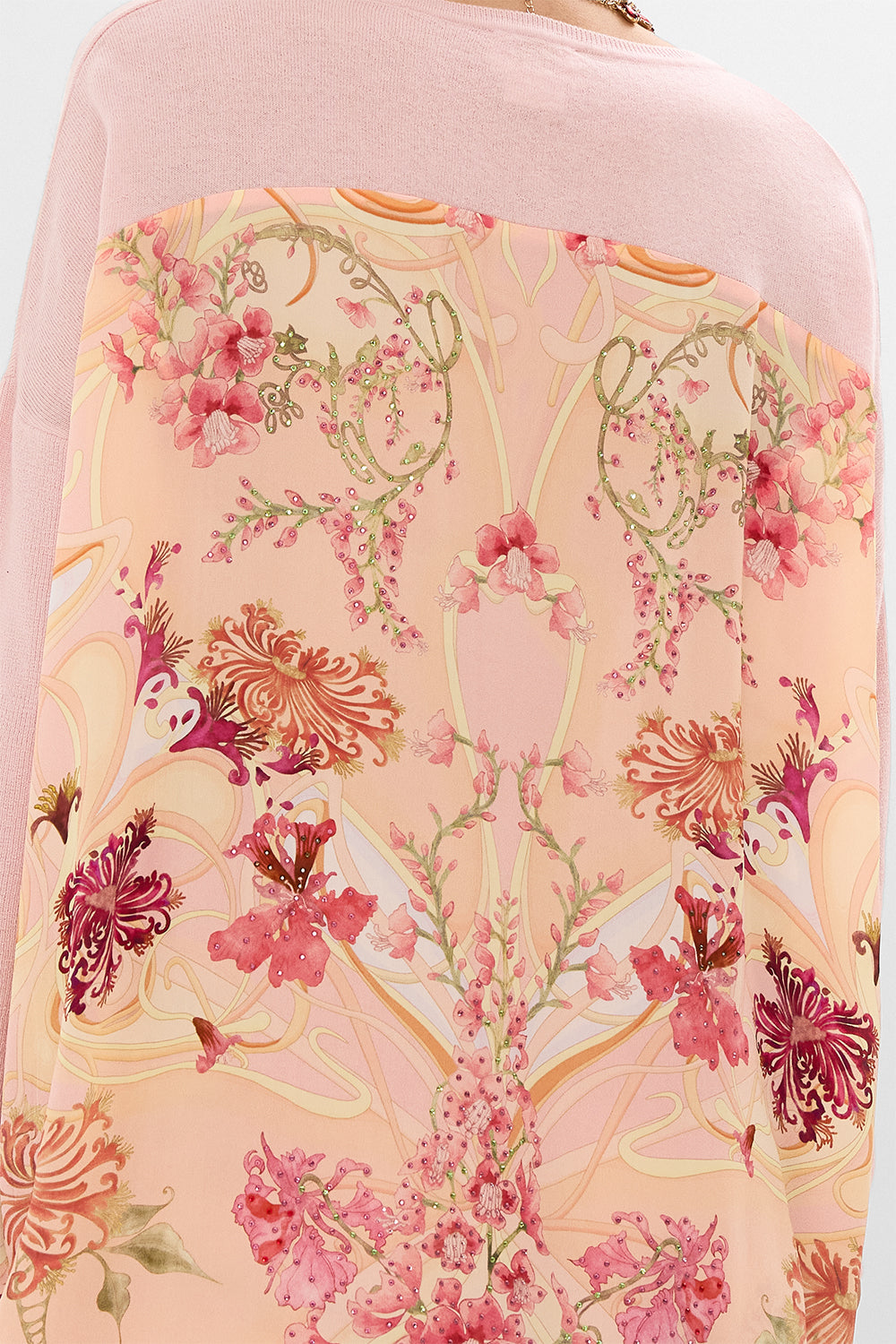 CAMILLA floral long sleeve jumper in Blossoms And Brushstrokes print.