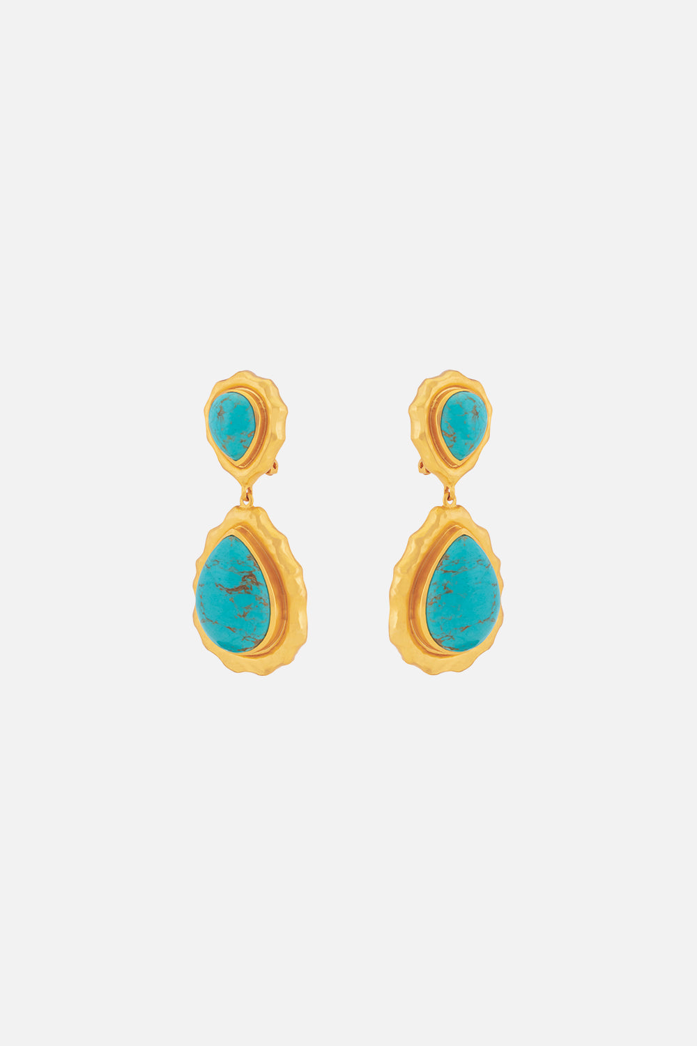 CAMILLA jewellery gold turquoise earrings