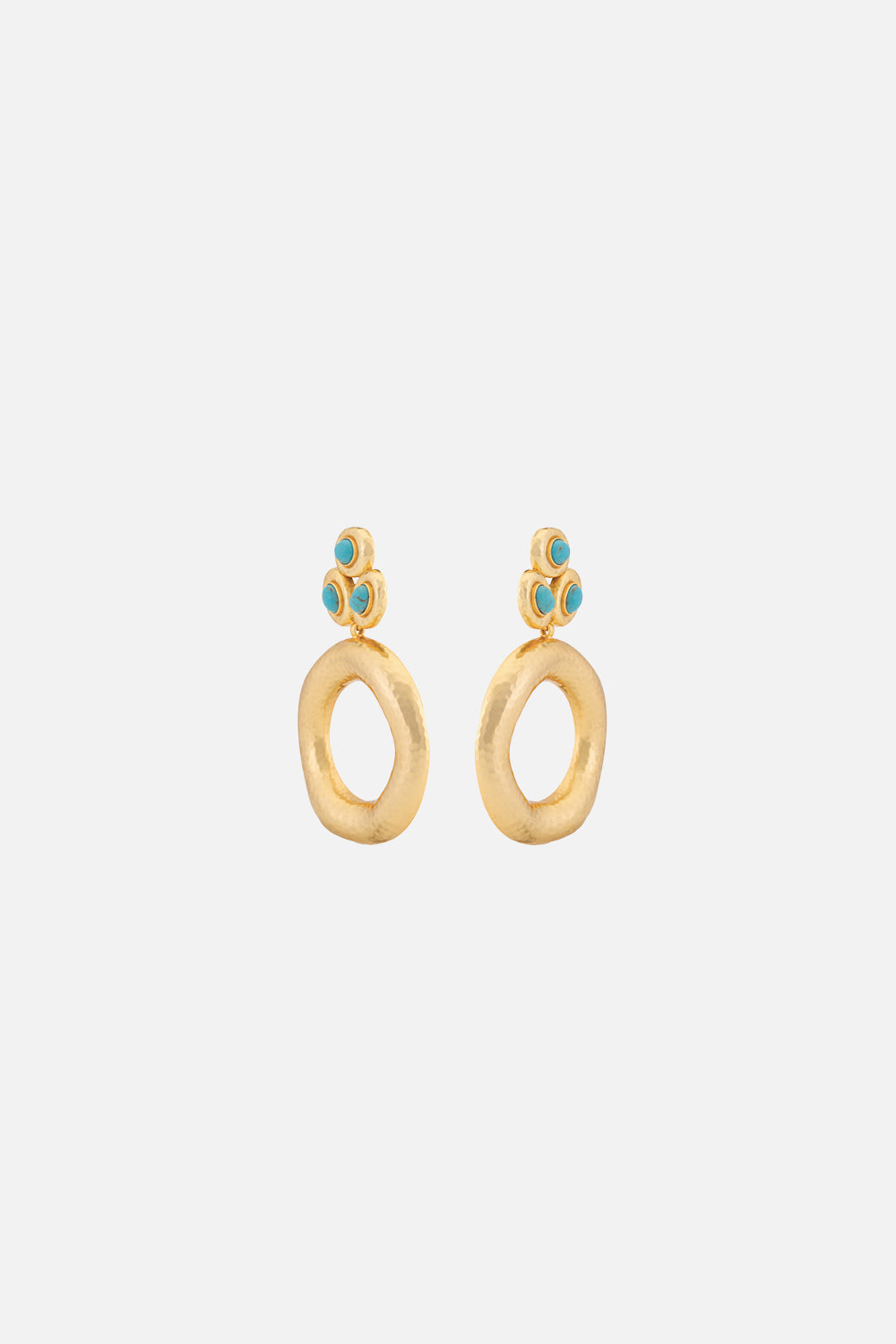 CAMILLA jewellery gold turquoise earrings