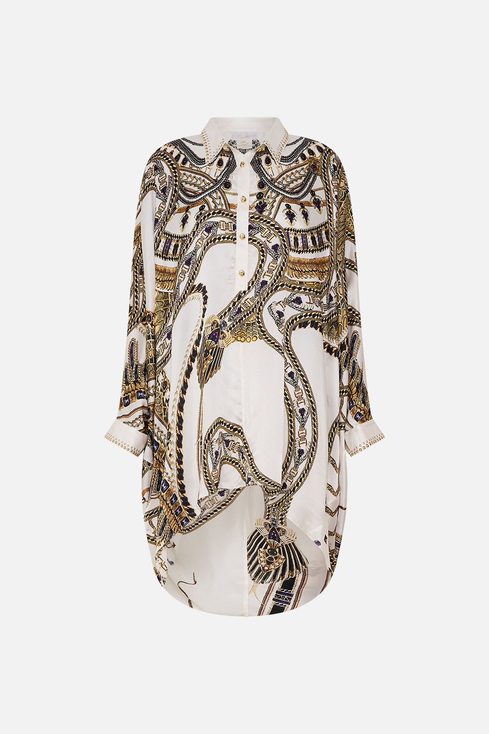 BUTTON UP TOP WITH DRAPED BACK GODDESS ENERGY