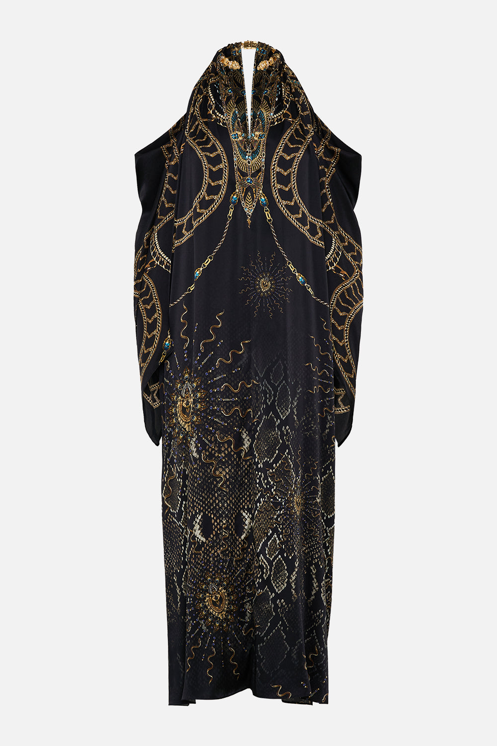 FLARED SLEEVE COLD SHOULDER LONG KAFTAN CALL ME CLEOPATRA