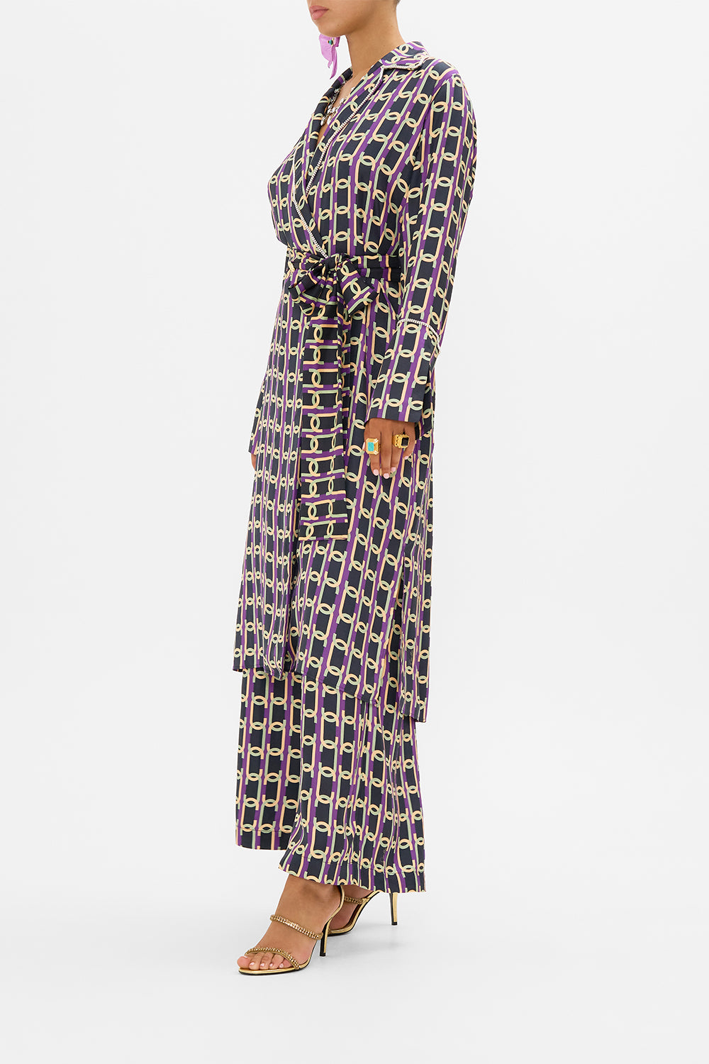 CAMILLA printed coat in Film Diva print