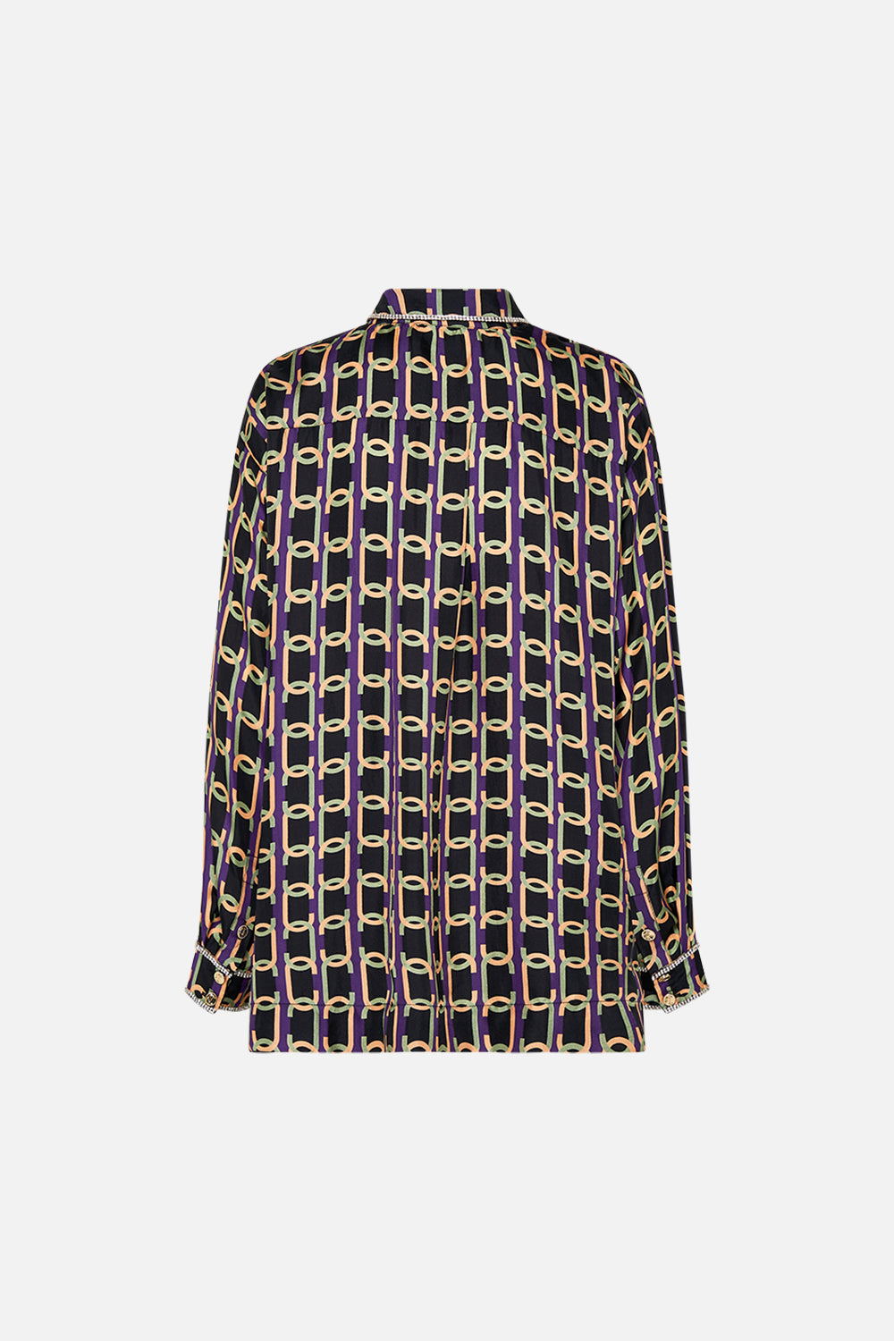 CAMILLA silk shirt in Film Diva print