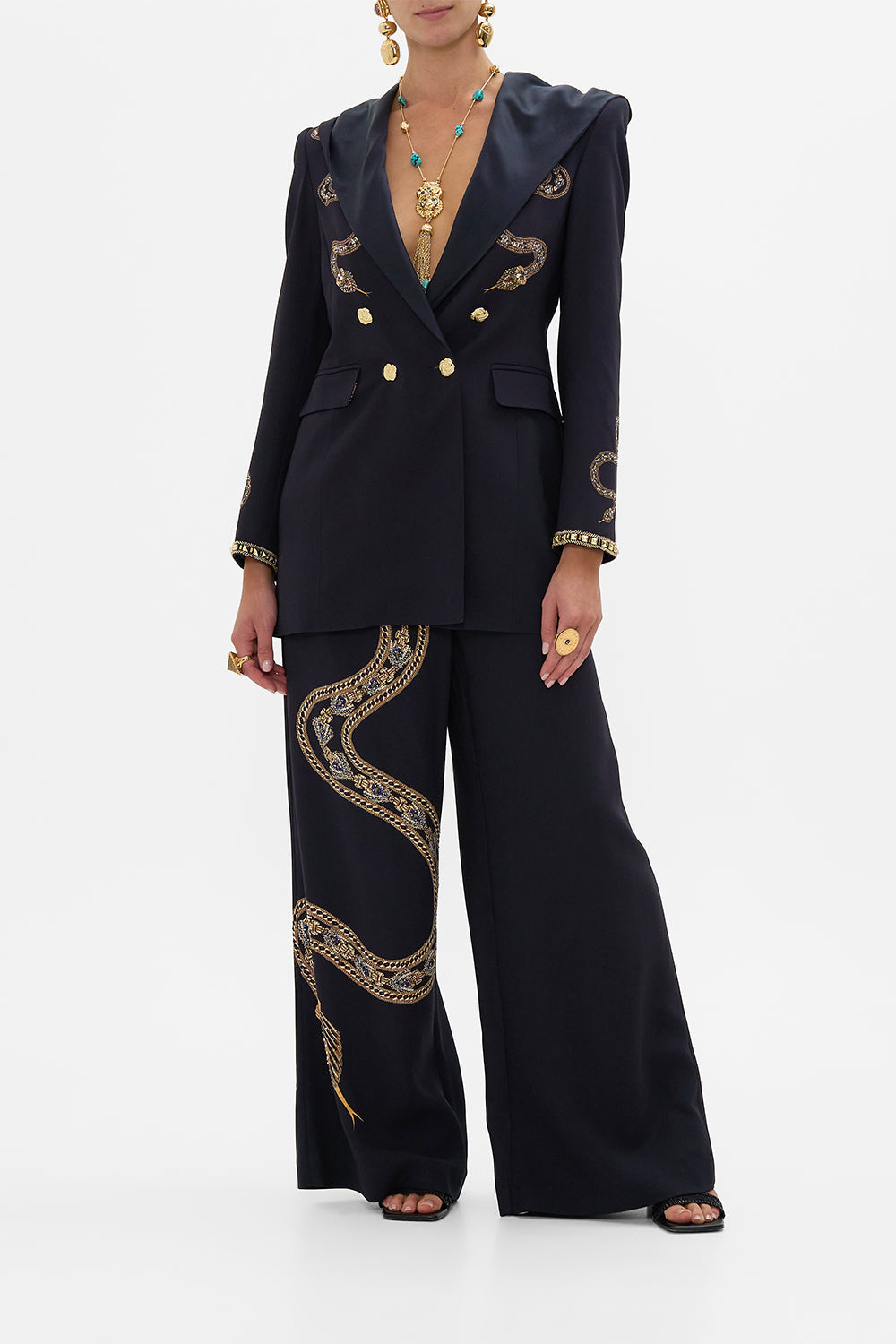 WIDE LEG WAISTED PANT CALL ME CLEOPATRA