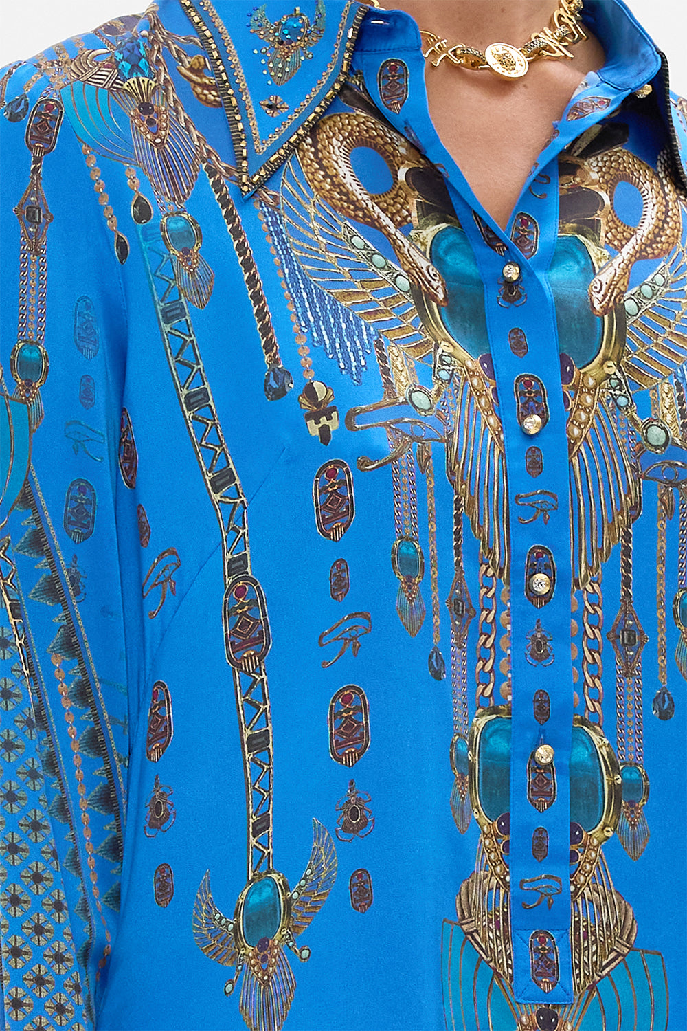 MINI SHIRT DRESS WITH FEATHER CUFF ARCHIVAL REVIVAL