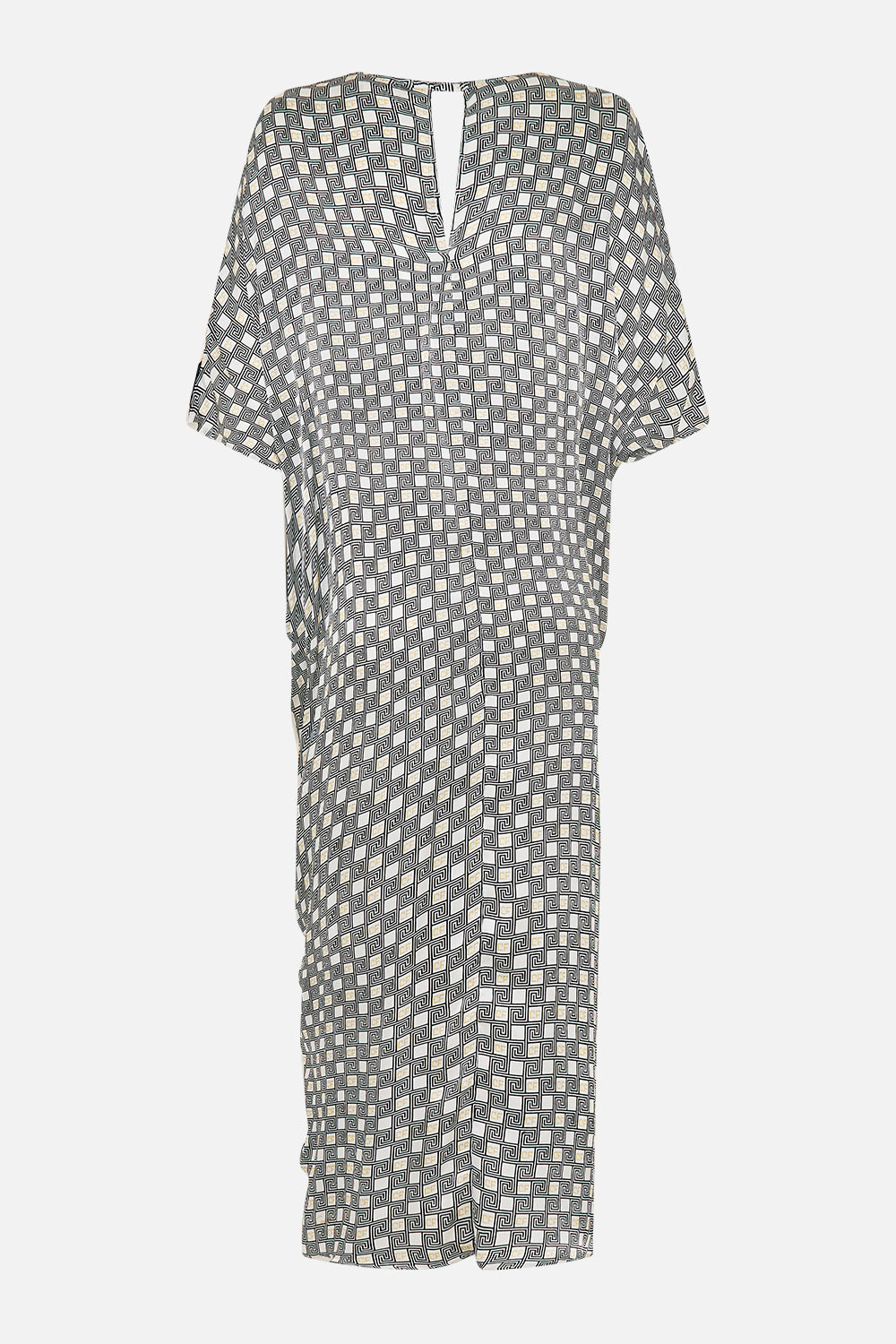 V NECK GATHERED SHOULDER DRAPED KAFTAN TEMPLES OF DENDARA